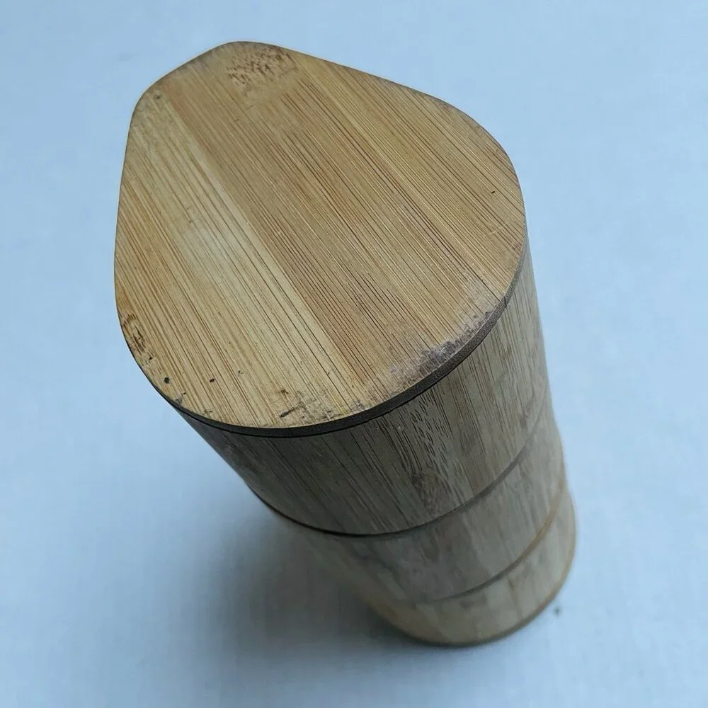 Bamboo 3 Level Salt Seasoning Storage Box Jewelry Case Organizer Office Decor